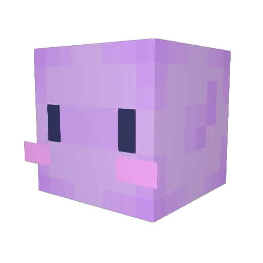 Pekoniii Minecraft avatar head, 3D render