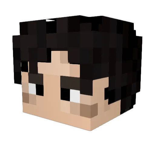 Pekorko Minecraft avatar head, 3D render