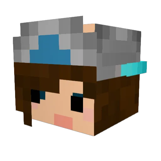 Peksi666 Minecraft avatar head, 3D render