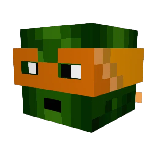 Pel2k Minecraft avatar head, 3D render