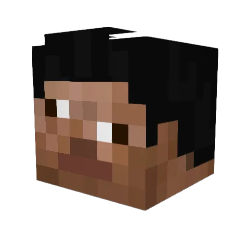 Pelabyte Minecraft avatar head, 3D render