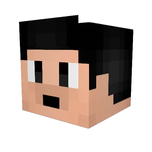 PeladoGames Minecraft avatar head, 3D render