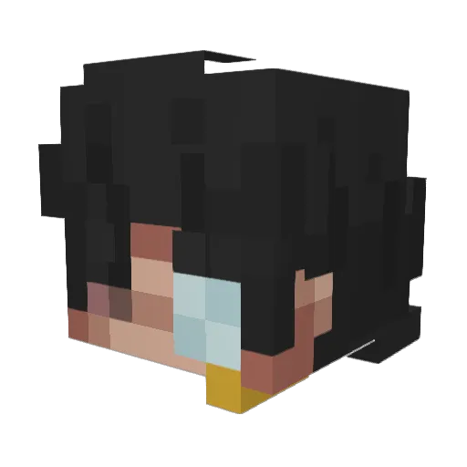 Pelagius Minecraft avatar head, 3D render