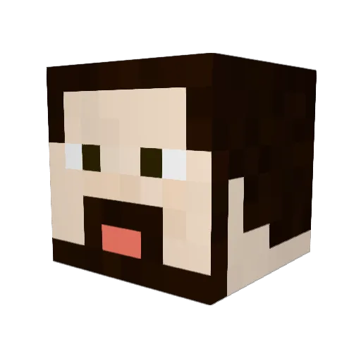 PeleKen Minecraft avatar head, 3D render
