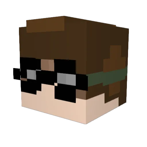 Pelepolska Minecraft avatar head, 3D render