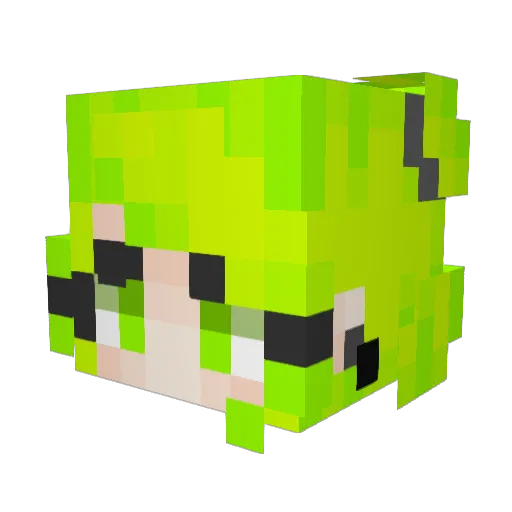 Pelerix Minecraft avatar head, 3D render