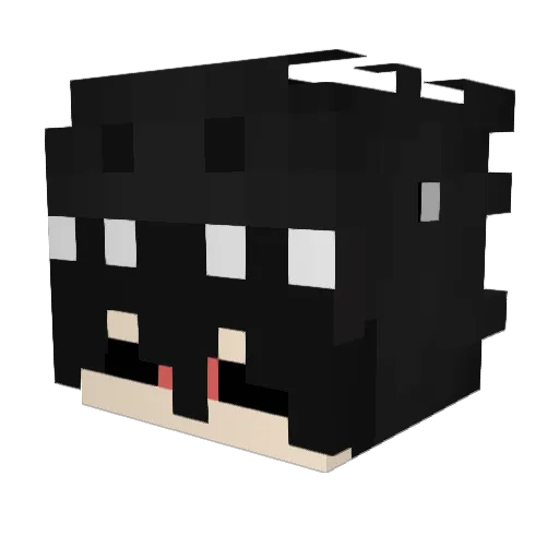 Peleteta Minecraft avatar head, 3D render
