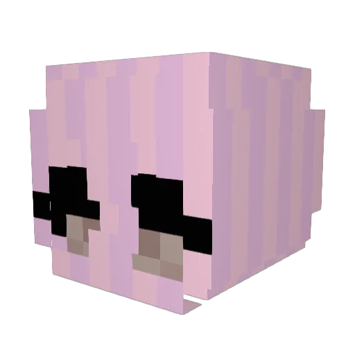 Pelfey Minecraft avatar head, 3D render