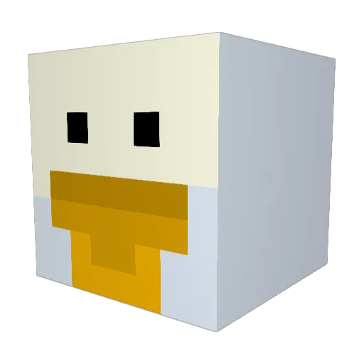 PelicanBirdy Minecraft avatar head, 3D render