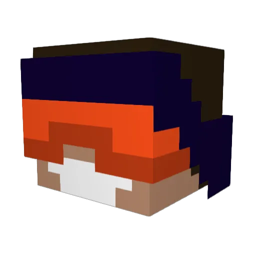 Pelicanoo Minecraft avatar head, 3D render