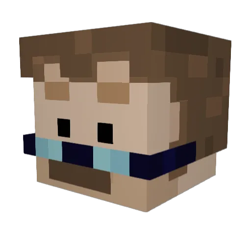 PelicasPC Minecraft avatar head, 3D render