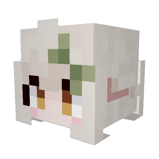 Pelieum Minecraft avatar head, 3D render