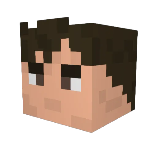 Peliferx Minecraft avatar head, 3D render