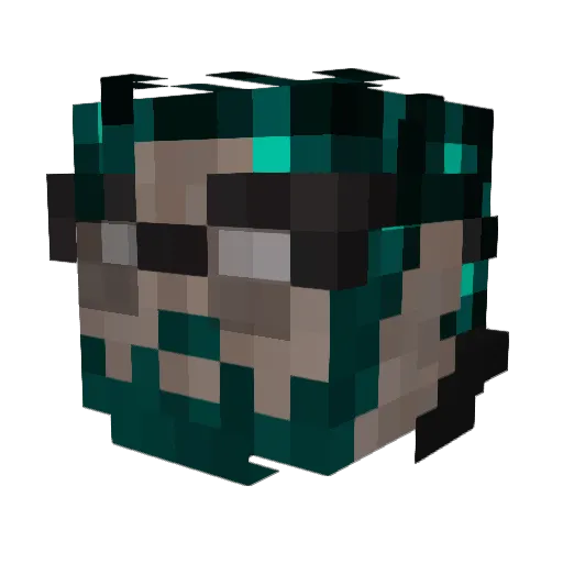 Pellenator Minecraft avatar head, 3D render
