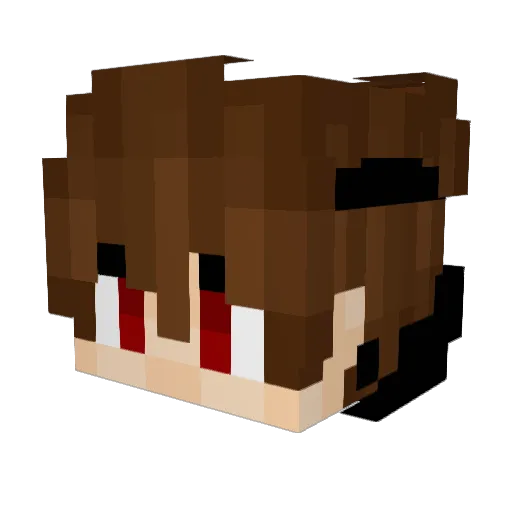 Pelmine Minecraft avatar head, 3D render