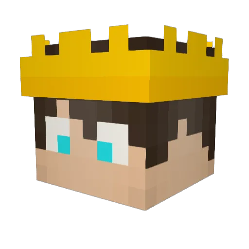 Pelobatoo Minecraft avatar head, 3D render