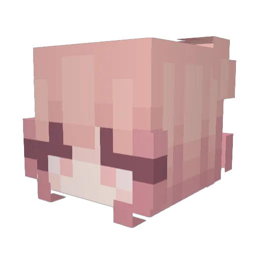 Pelotazos Minecraft avatar head, 3D render