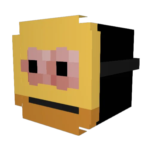Pelottaa Minecraft avatar head, 3D render