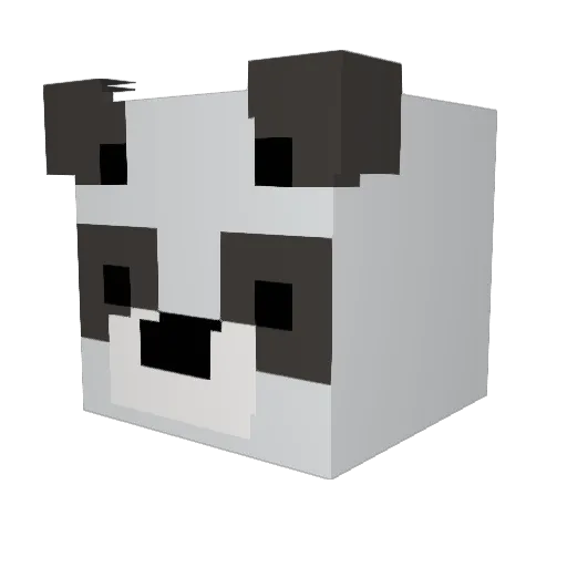 Peltry Minecraft avatar head, 3D render