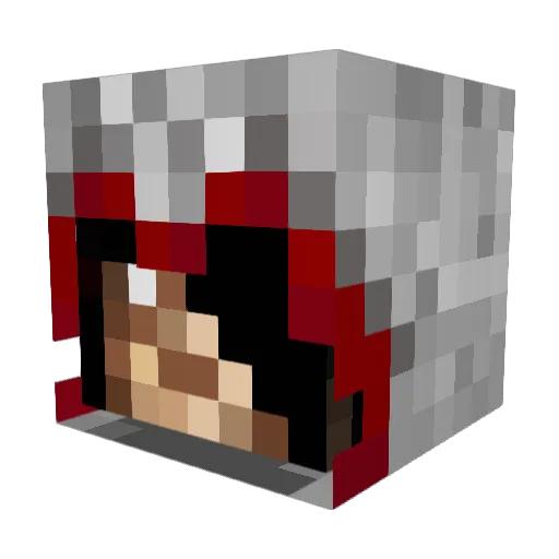 Pelucinha Minecraft avatar head, 3D render