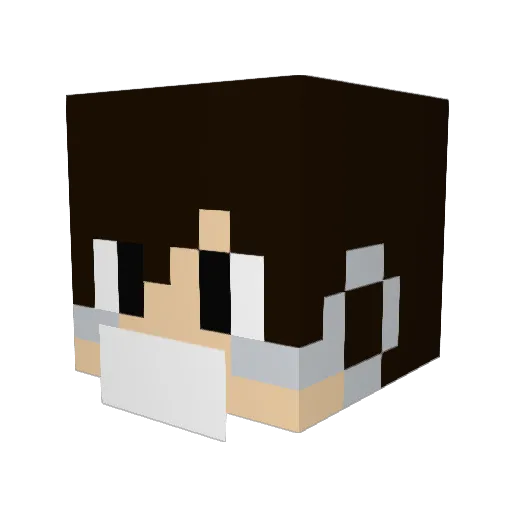 Peluquin_ Minecraft avatar head, 3D render