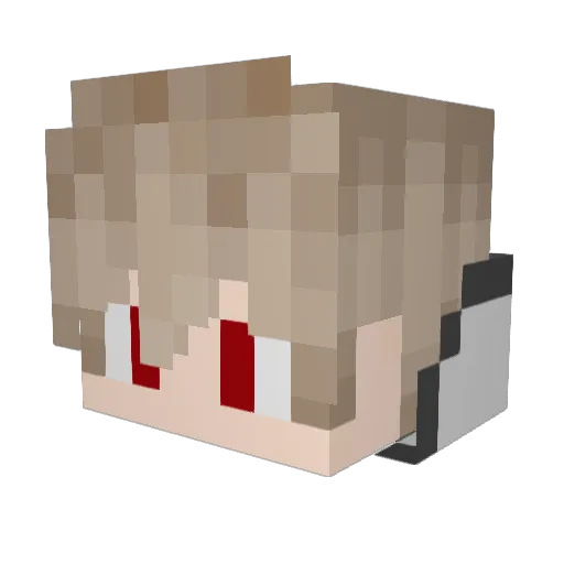 Pelut Minecraft avatar head, 3D render