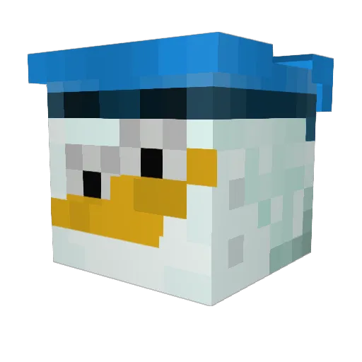 Pem0s Minecraft avatar head, 3D render