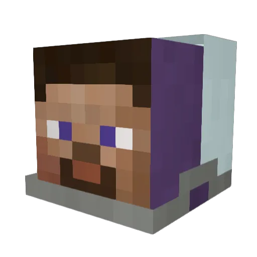 Pemadee Minecraft avatar head, 3D render