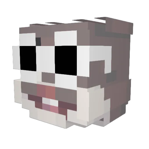 Pembishh Minecraft avatar head, 3D render
