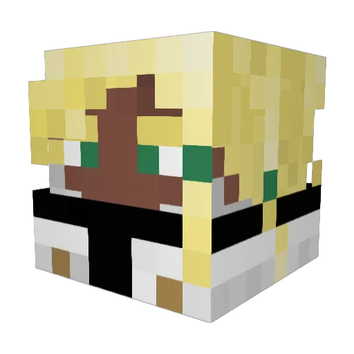 Pemro Minecraft avatar head, 3D render