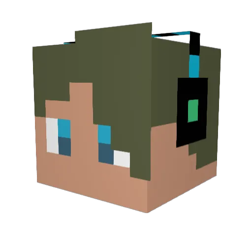 Pen4gon Minecraft avatar head, 3D render