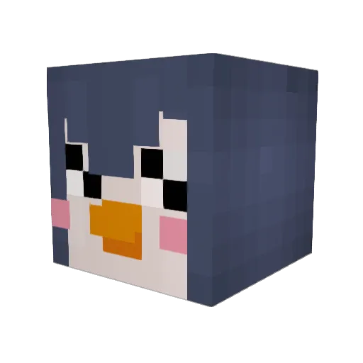 PenG_9 Minecraft avatar head, 3D render