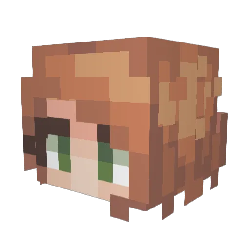 PenQueen Minecraft avatar head, 3D render