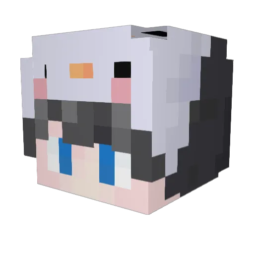 PenTin Minecraft avatar head, 3D render