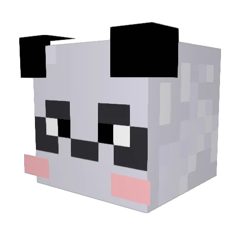 Pen_Full Minecraft avatar head, 3D render