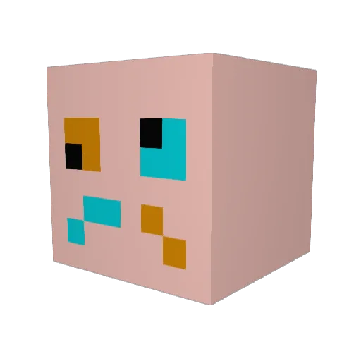 Pena17 Minecraft avatar head, 3D render