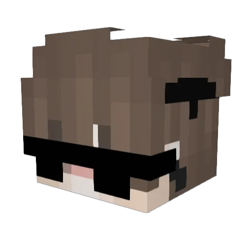 Penallty Minecraft avatar head, 3D render