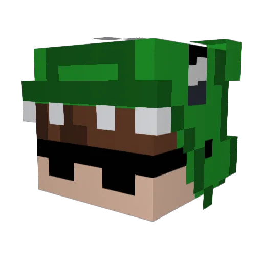 Penawar Minecraft avatar head, 3D render