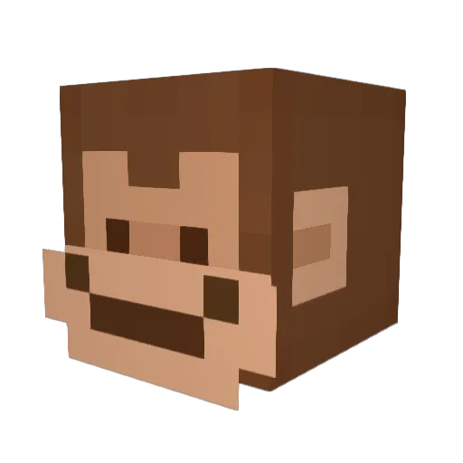 PencilBoard Minecraft avatar head, 3D render