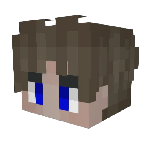 PencilCZ Minecraft avatar head, 3D render