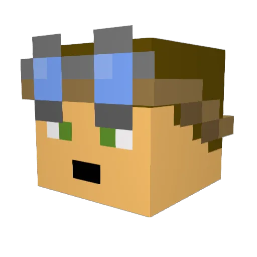 PencilGames Minecraft avatar head, 3D render