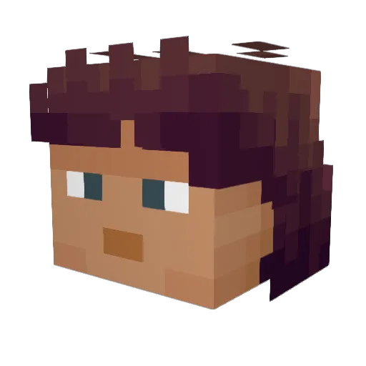 PencilVoid Minecraft avatar head, 3D render
