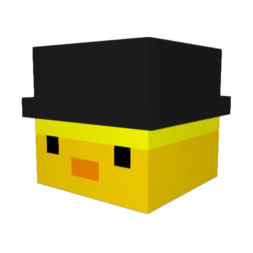 Pencilve Minecraft avatar head, 3D render