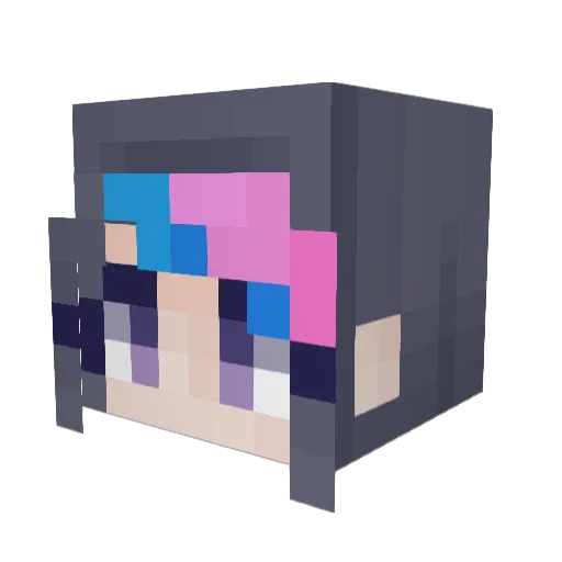 PendulumHearts Minecraft avatar head, 3D render