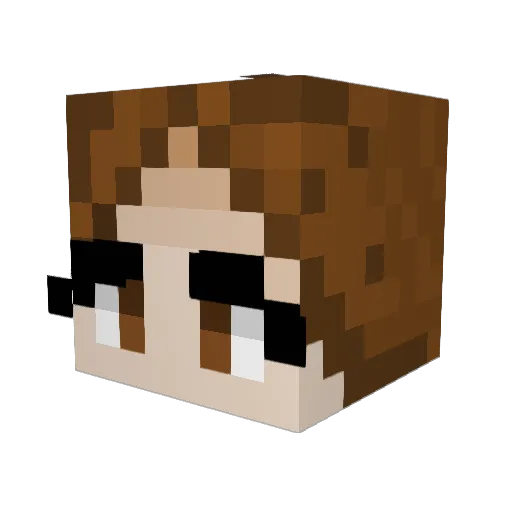 PeneloJelloCat Minecraft avatar head, 3D render