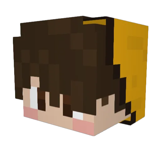 Penelope_10 Minecraft avatar head, 3D render
