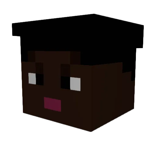 Penesiyo Minecraft avatar head, 3D render