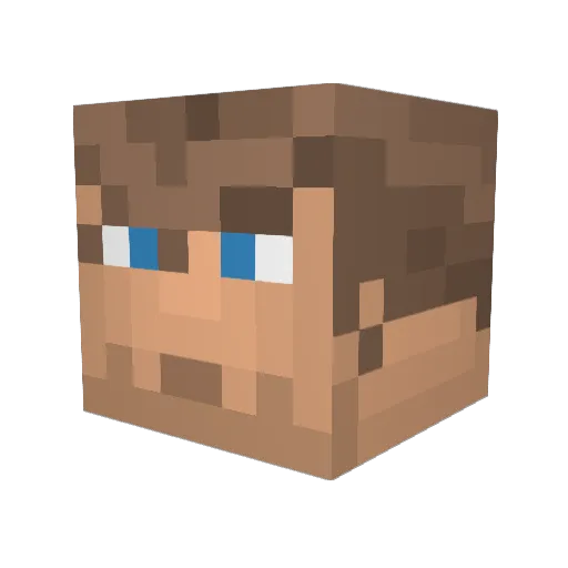 PenetrateMe Minecraft avatar head, 3D render