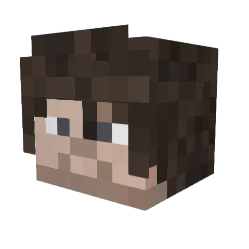 Penglucky Minecraft avatar head, 3D render