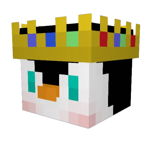 Pengm Minecraft avatar head, 3D render